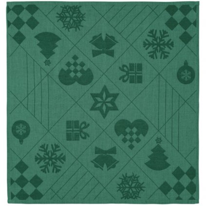 Коледна салфетка NATALE, комплект 4 бр., 45 x 45 cм, зелена, Rosendahl