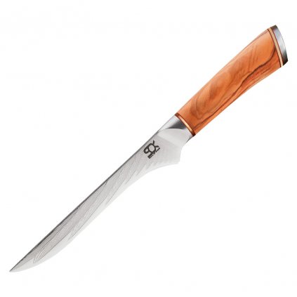 Нож за обезкостяване SOK OLIVE SUNSHINE DAMASCUS 13 см, Dellinger