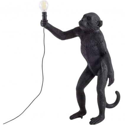 Настолна лампа STANDING MONKEY 54 см, черна, Seletti