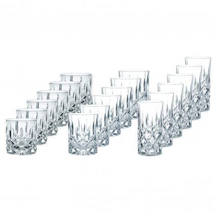 Чаши NOBLESSE, комплект от 18, прозрачни, Nachtmann