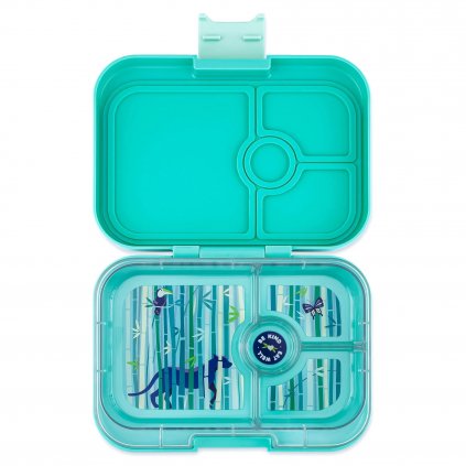 Кутия Бенто PANINO 4 tropical aqua / panther, 750 мл, Yumbox