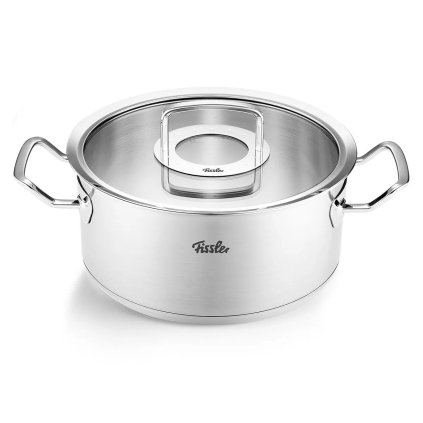 Плитка тенджера ORIGINAL PROFI 24 см, сребриста, неръждаема стомана, Fissler