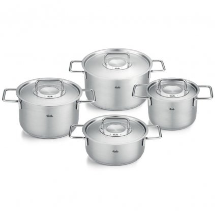 Комплект тенджери PURE, 4 бр., сребрист, неръждаема стомана, Fissler