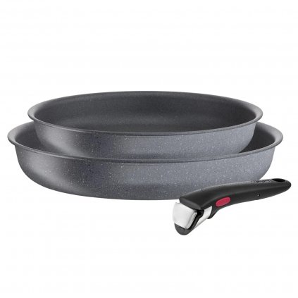 Комплект тигани INGENIO NATURAL FORCE L3969202, комплект от 3, сив, алуминий, Tefal