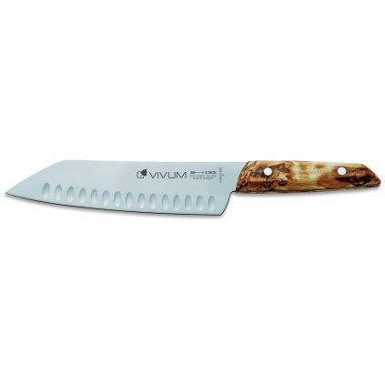 Нож Santoku VIVUM, 18 см, стомана, кафяв, F.DICK