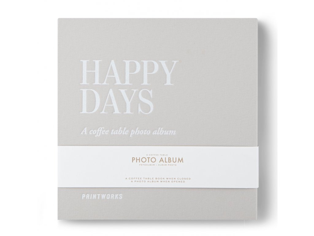 Photo album HAPPY DAYS, silver, Printworks