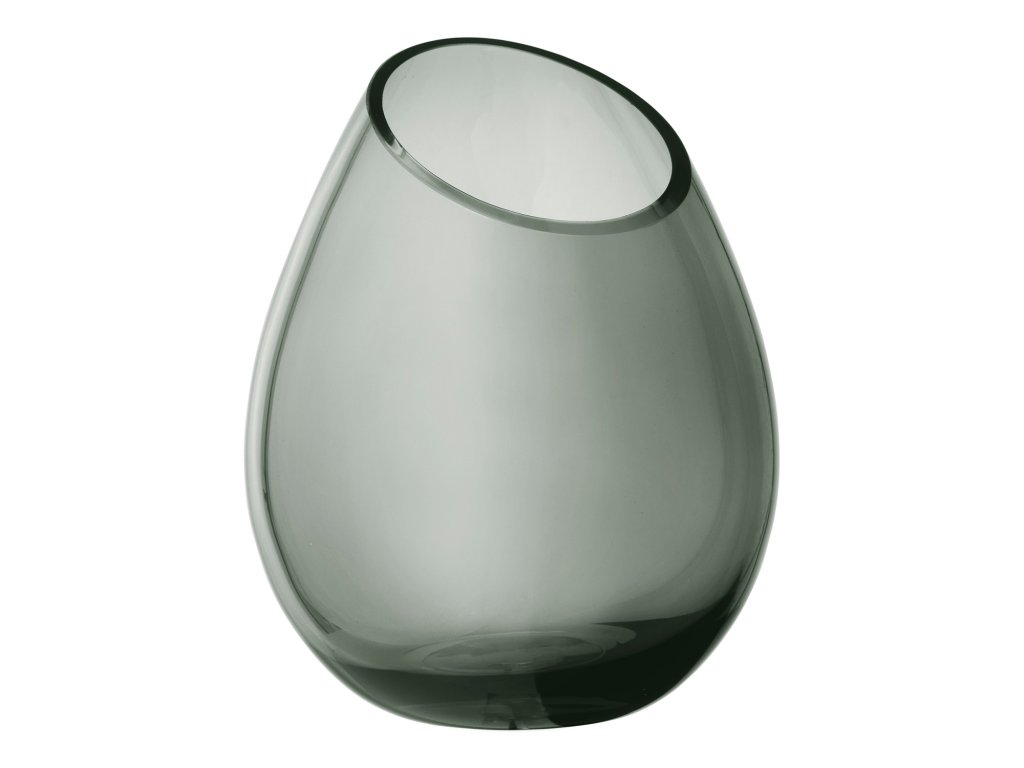 Vase DROP 24 cm, smoked glass ,Blomus