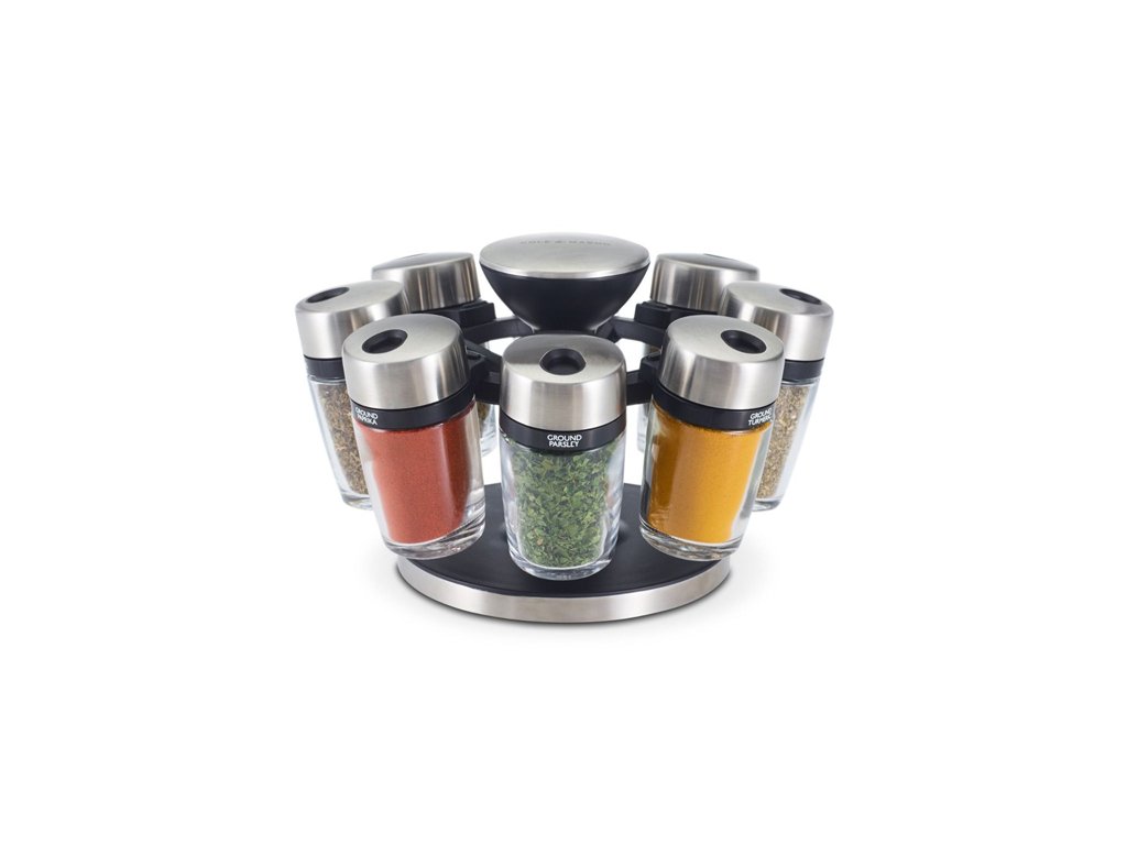 Spice containers with a stand, 8 pcs, Cole & Mason