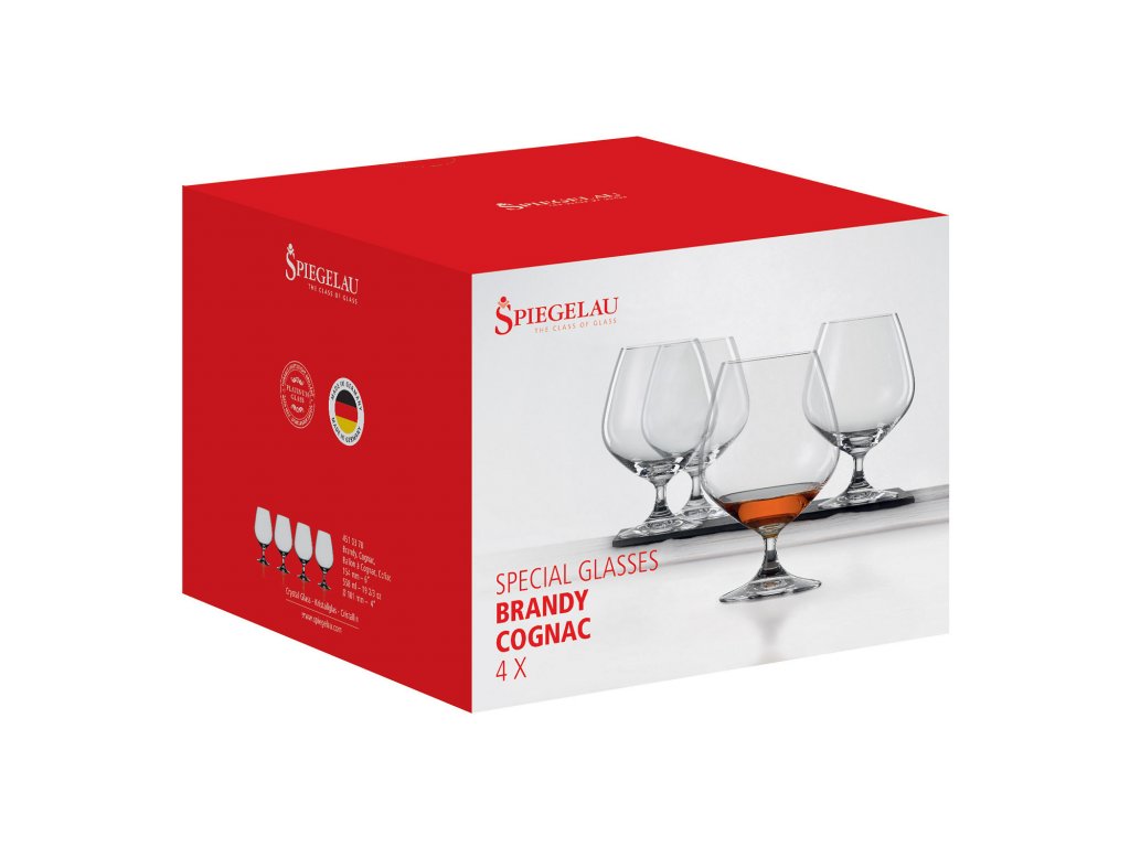 Brandy glass SPECIAL GLASSES BRANDY, set of 4 pcs, 558 ml