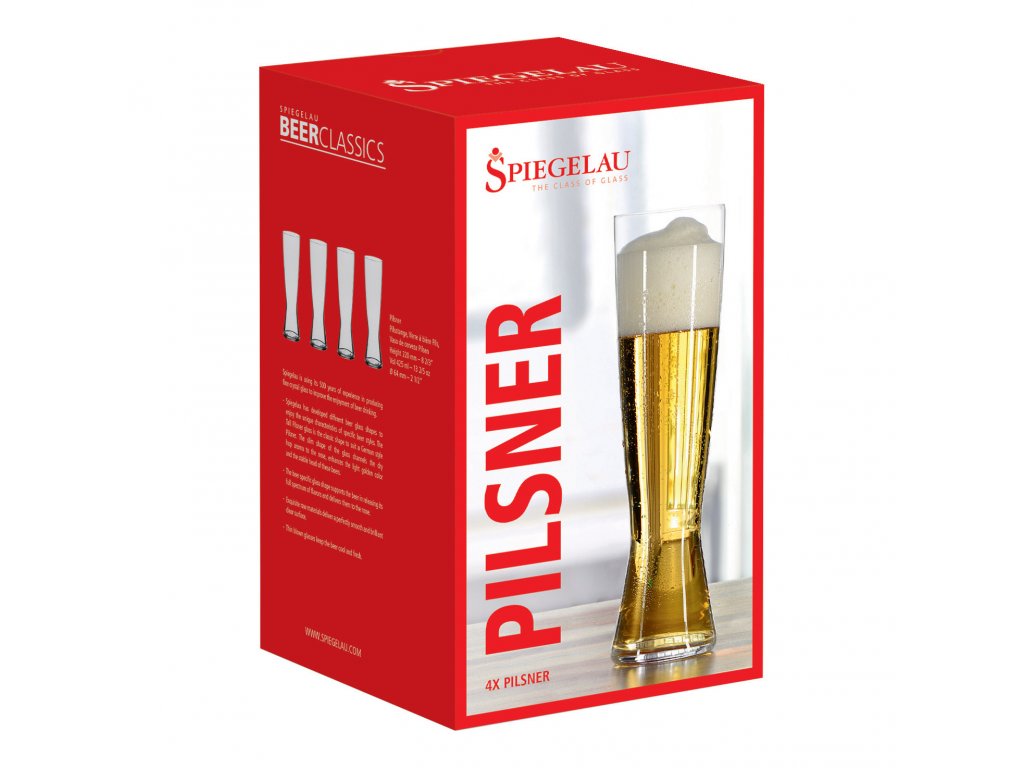Beer glass BEER CLASSICS TALL PILSNER, set of 4 pcs, 425 ml, Spiegelau 