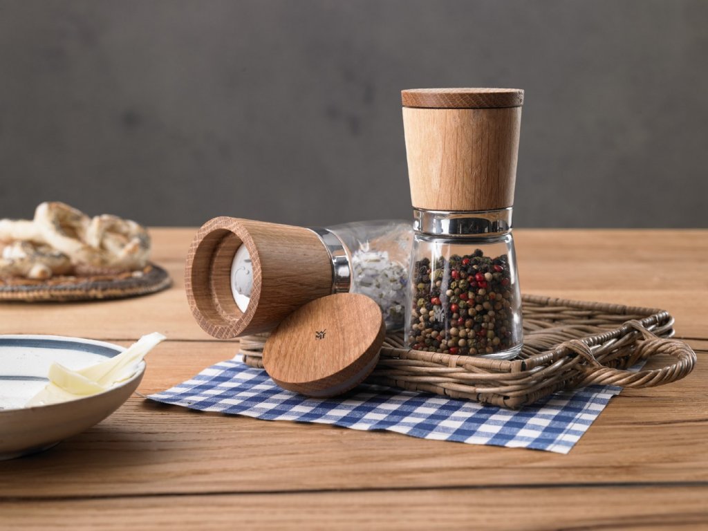 Salt & Pepper Mill Gift Set, Wood Salt & Pepper Grinders