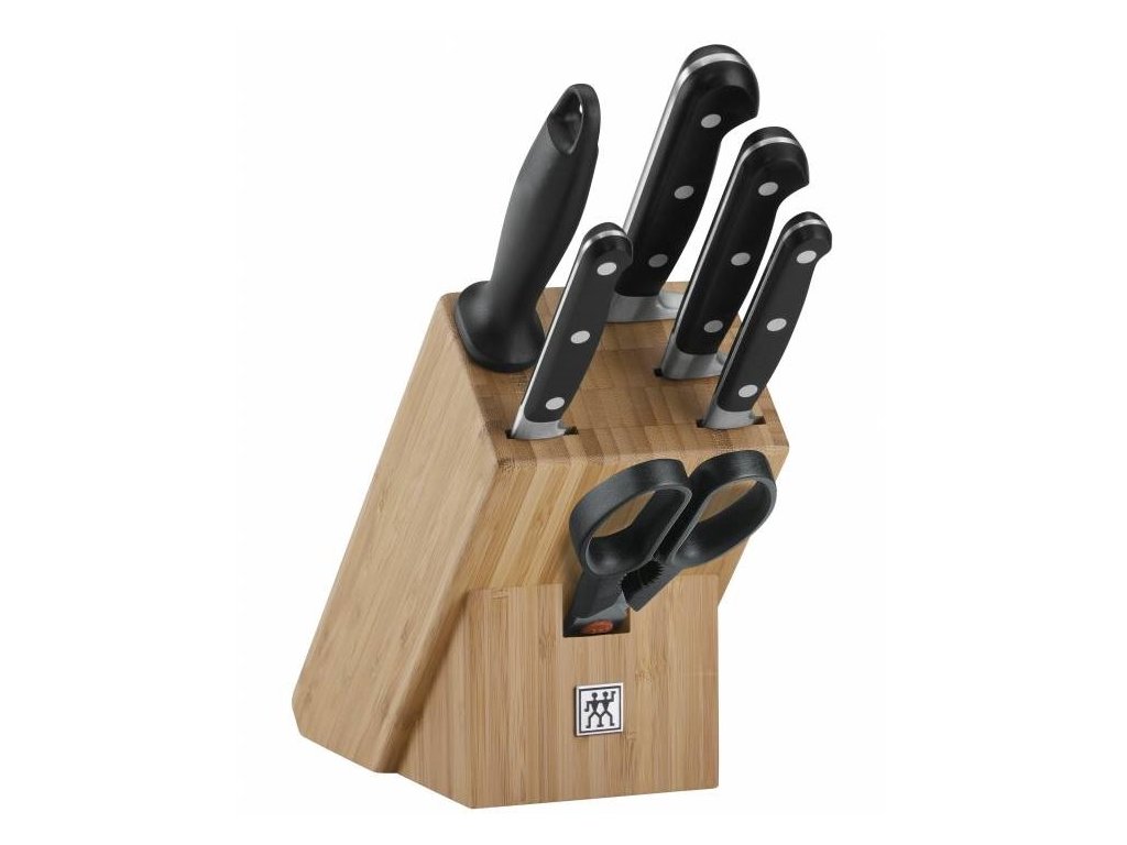 Fingerhut - Sabatier Triple-Riveted 15-Pc. Knife Block Set - White