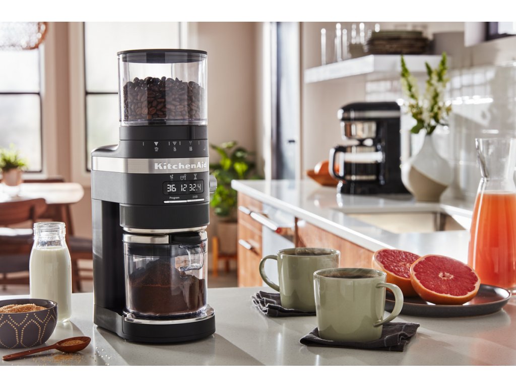 KitchenAid Matte Black Burr Coffee Grinder + Reviews