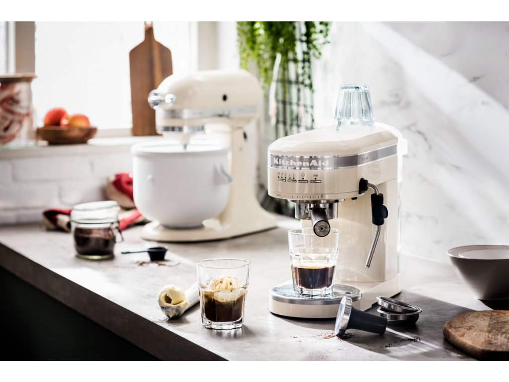 Artisan electric espresso machine, 1470W, Almond Cream color -  KitchenAid brand