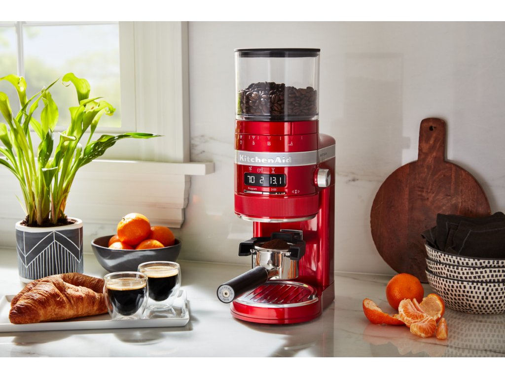 Coffee grinder Artisan 5KCG8433ECA, red metallic, KitchenAid 