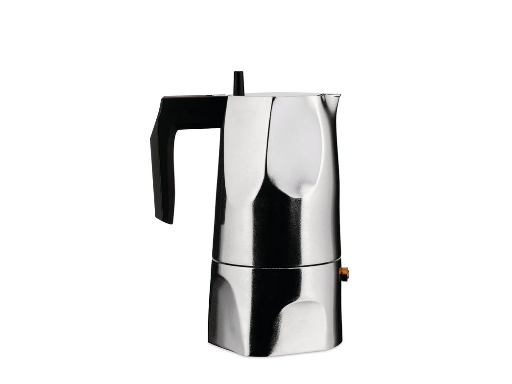 Leopold Vienna Moka Pot Stovetop Coffee Maker, Black, Stainless