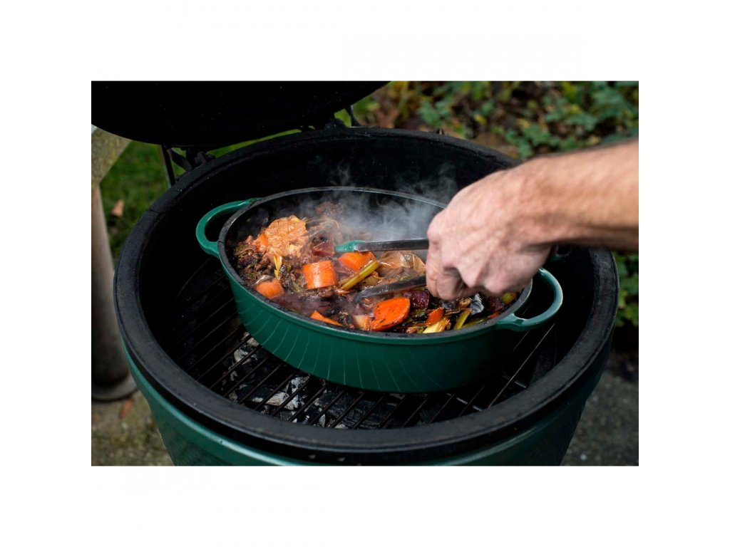 Enameled Cast Iron Dutch Oven, Oval - Big Green Egg