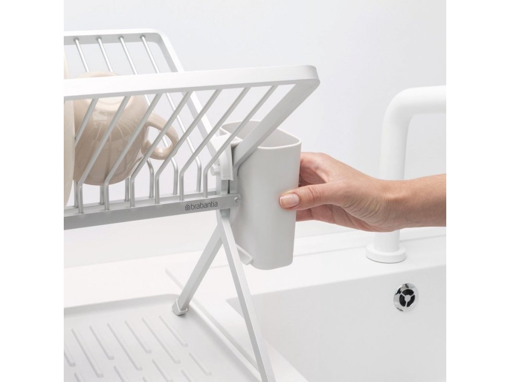 Dish drying rack 51 cm, foldable, grey, Brabantia 