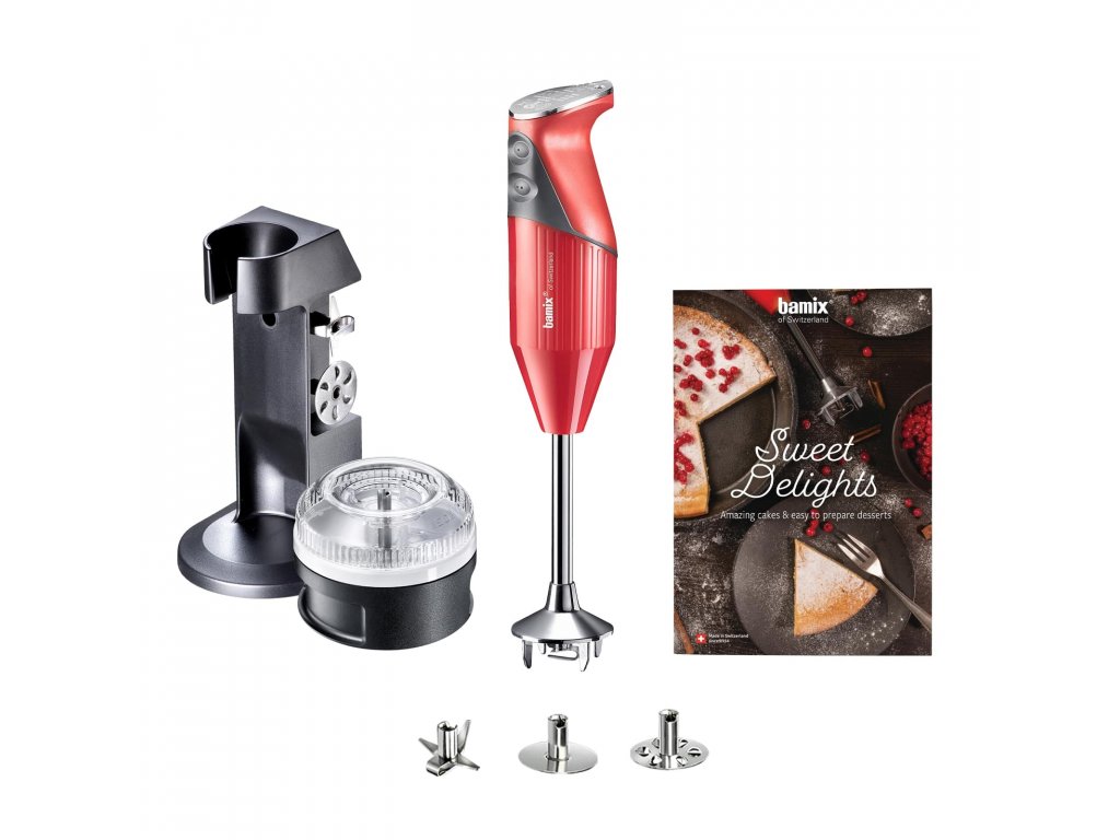 Hand blender SWEET DELIGHTS type D, 200 W, red, Bamix 