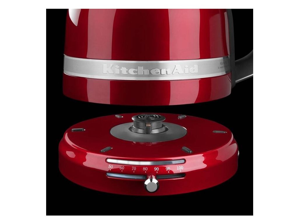 OVENTE Illuminated 6.5-Cup Red Electric Kettle with Filter, Fast