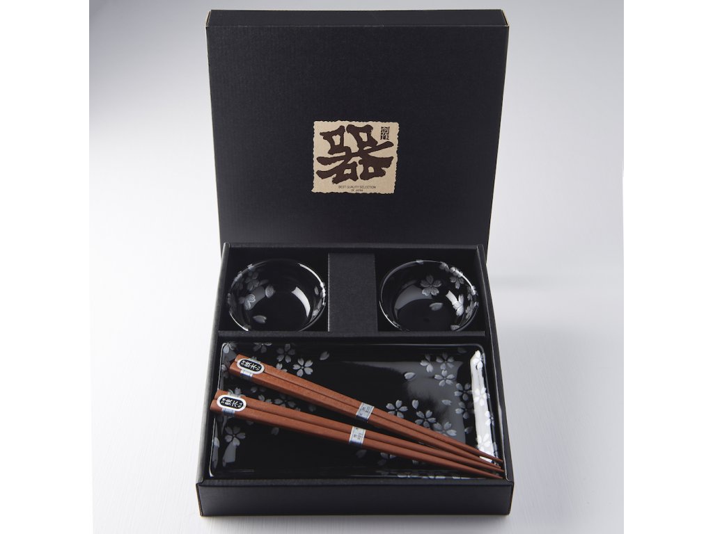 Sushi set BLACK SAKURA, 6 pcs, MIJ 