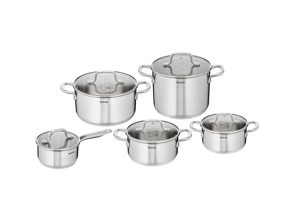 Pot set VIRTUOSO, 10 pcs, stainless steel, Tefal