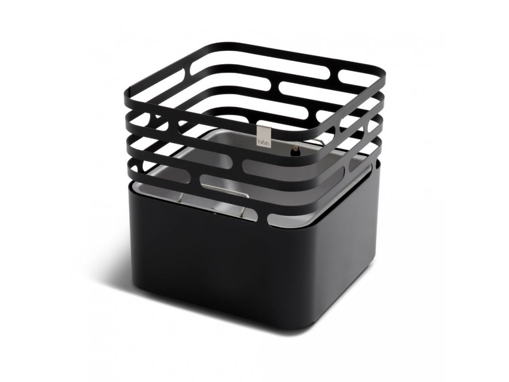 Fire pit CUBE 43×43×44 cm black, stainless steel, Höfats