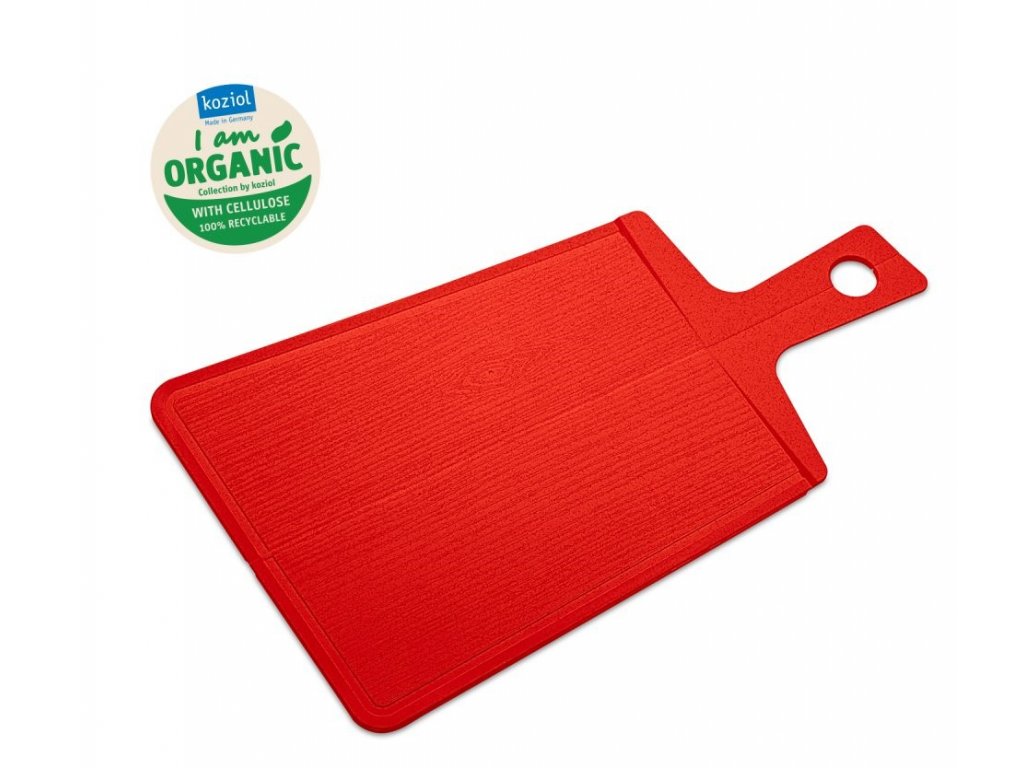 Cutting board SNAP 2.0, foldable, organic red, Koziol 