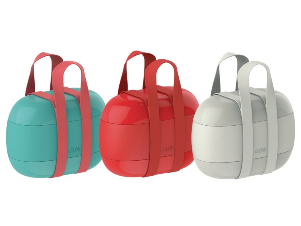 Alessi Food à porter lunch box, light grey