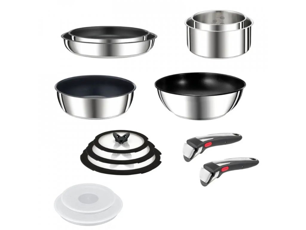 Cookware set INGENIO PREFERENCE ON L9749432, 13 pcs, stainless steel, Tefal