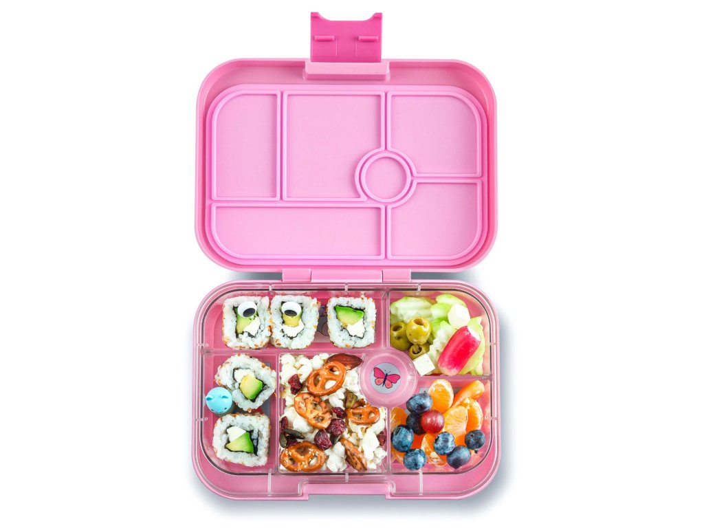 Kids lunch box UNICORN 625 ml, 6 compartments, pink, Yumbox 