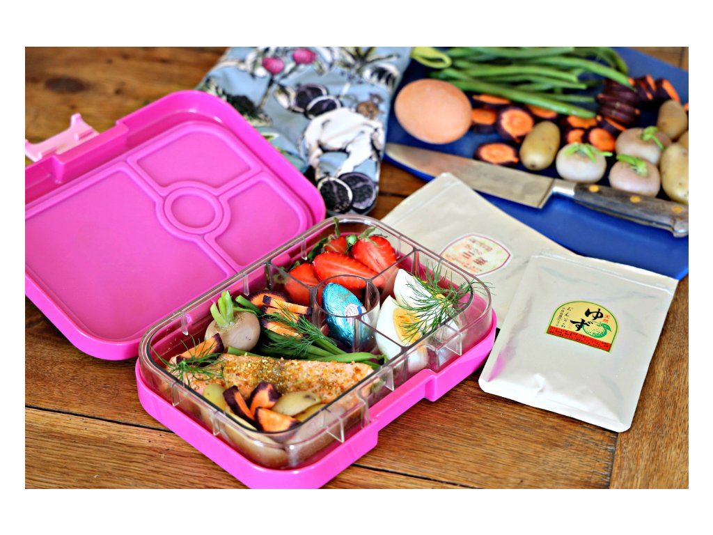 Kids lunch box PANINO POWER PINK 750 ml, 4 compartments, Yumbox