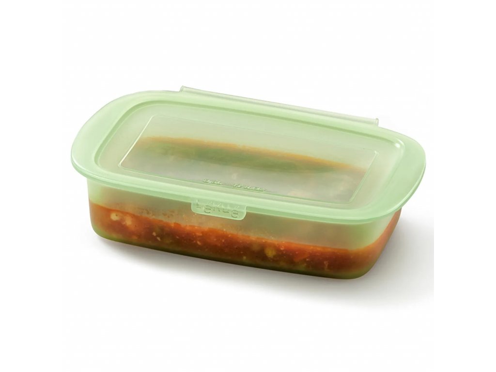 Food storage container REUSE AND REDUCE 500 ml, green, silicone, Lékué