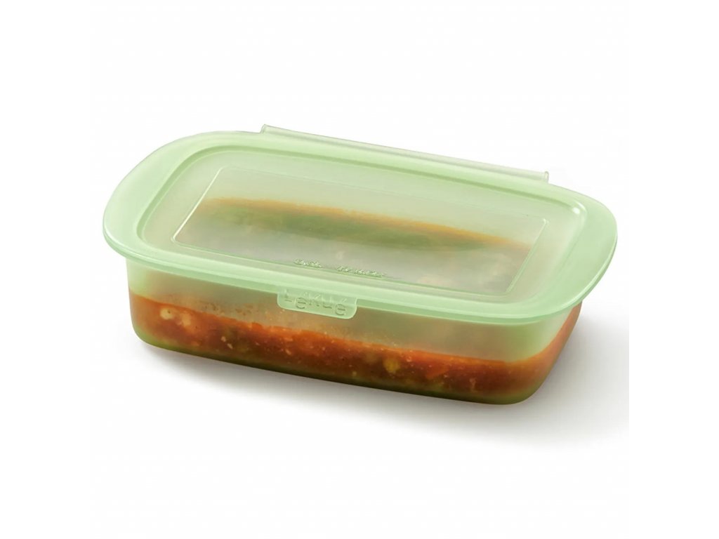 Food storage container REUSE AND REDUCE 500 ml, green, silicone, Lékué 