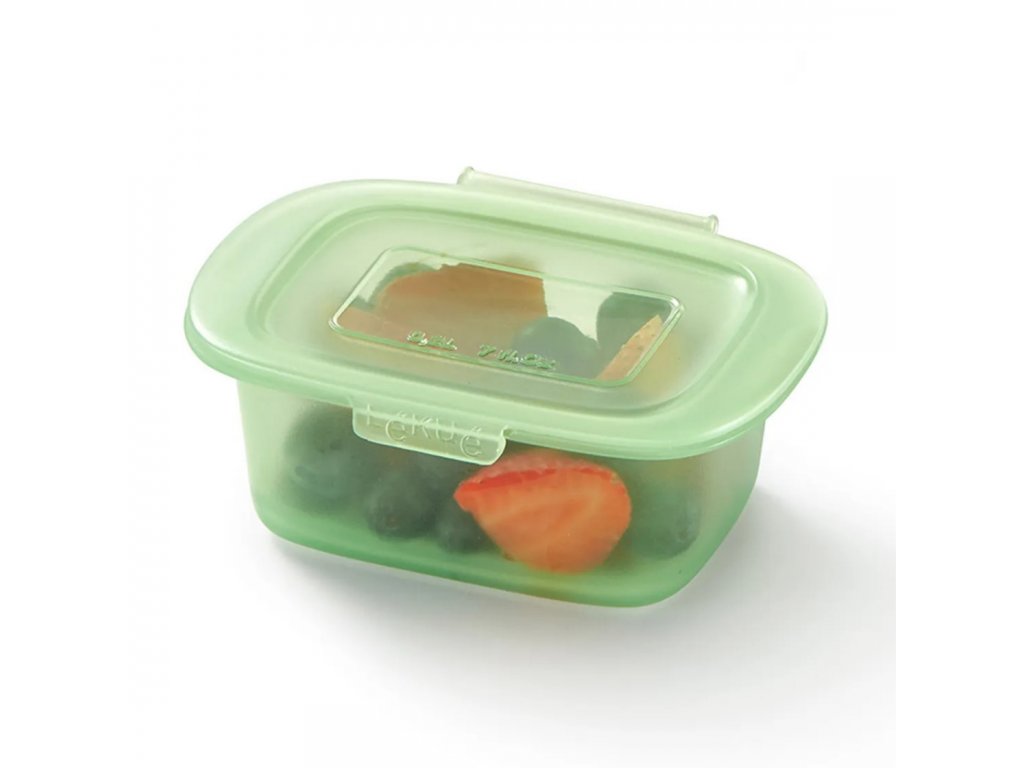 Food storage container REUSE AND REDUCE 200 ml, green, silicone