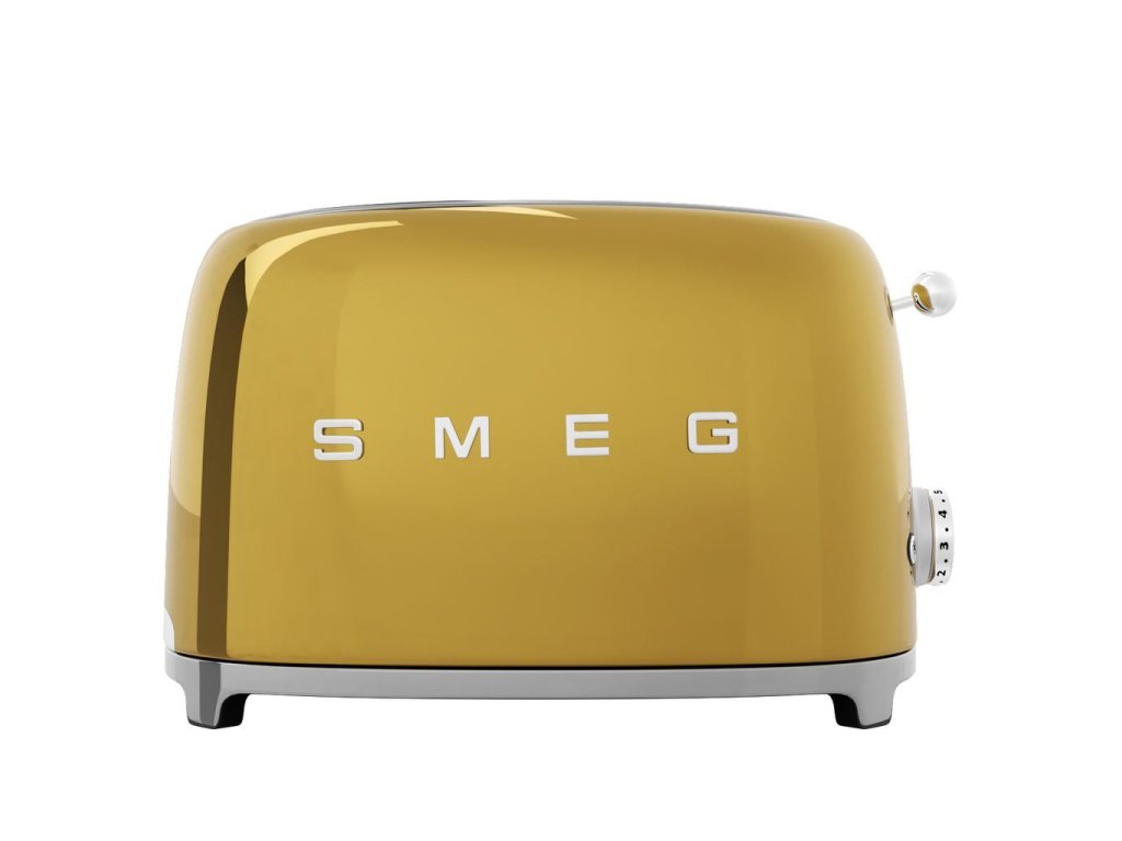 Toaster TSF01GOEU, 2 slice, gold, Smeg