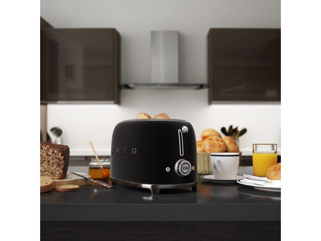 Toaster SMEG 2 Tranches Noir Mat