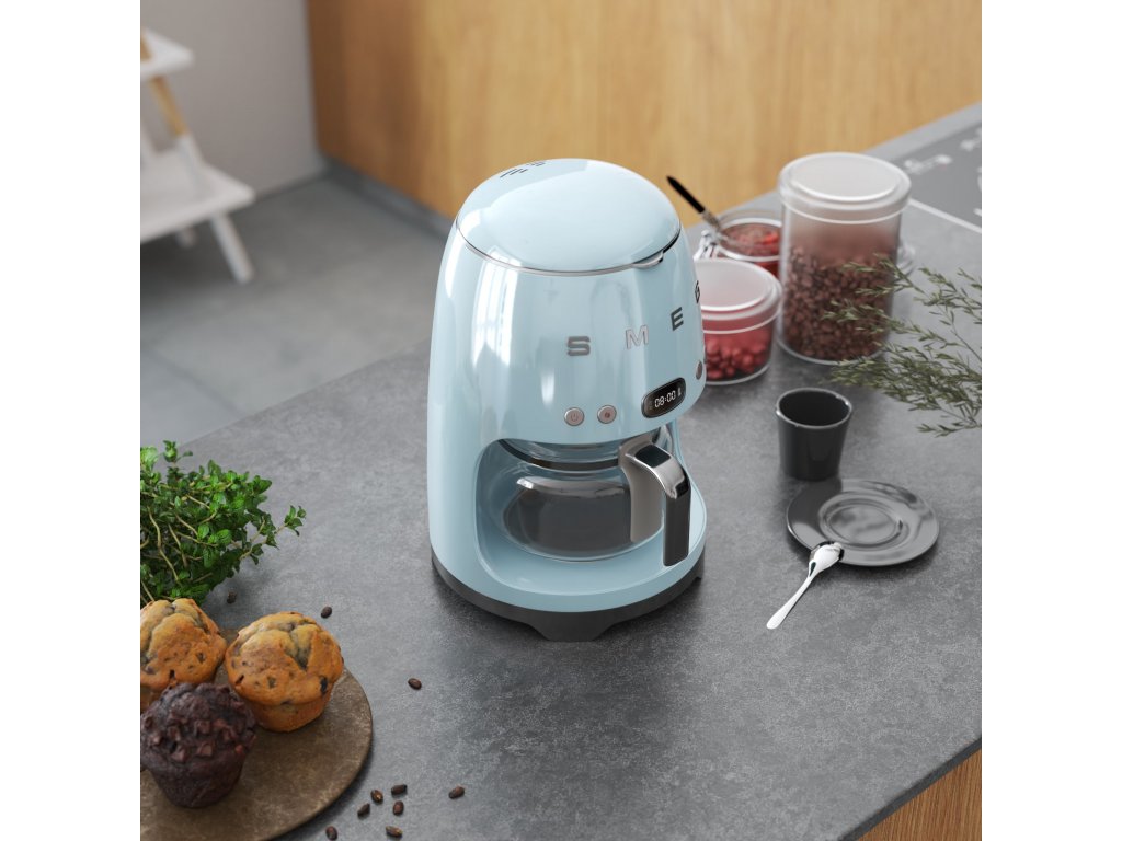 Smeg Drip Filter Coffee Machine - Retro Style (Pastel Blue)