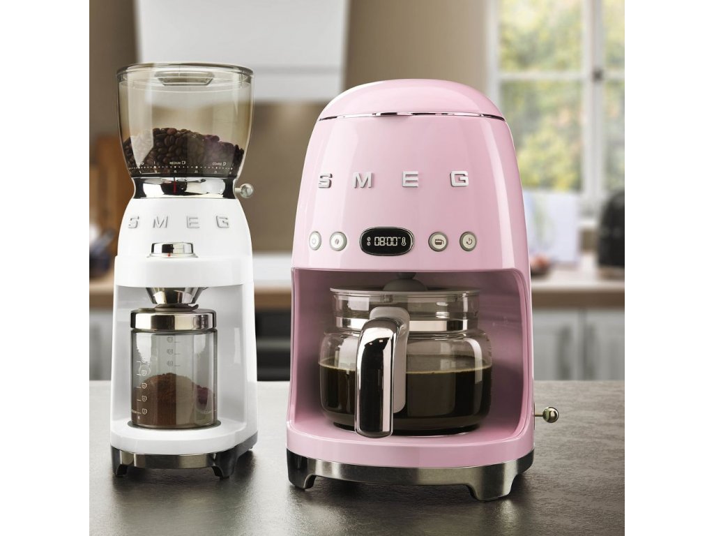 Smeg Retro Style Pink Coffee Maker - DCF02PKUS