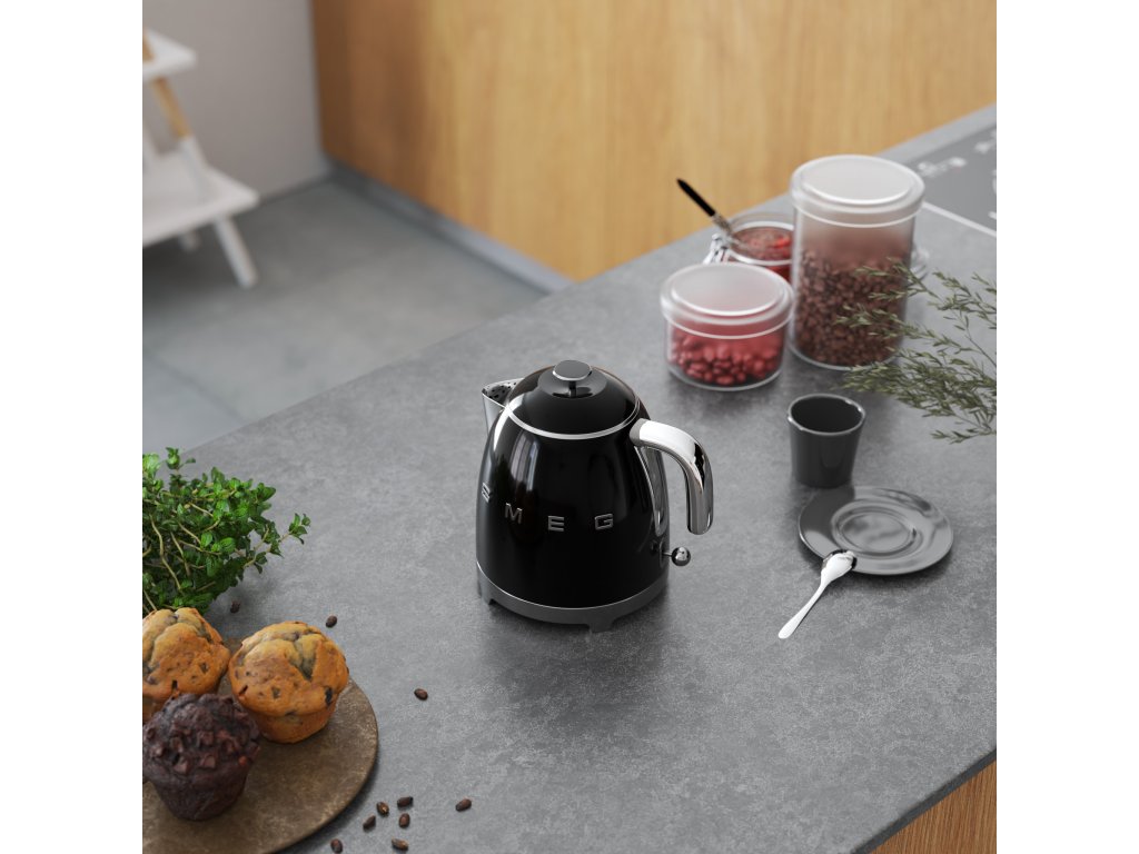Electric kettle 50 S STYLE MINI KLF05BLEU 800 ml black Smeg