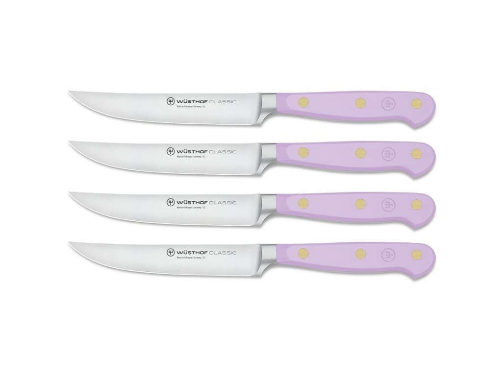 Steak knives CLASSIC COLOUR, set of 4, 12 cm, purple yam, Wüsthof 