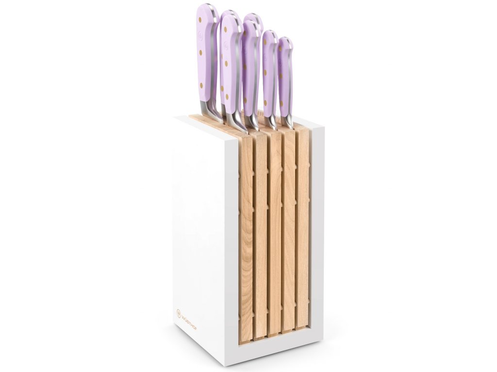 Knives in block CLASSIC COLOUR, set of 8, purple yam, Wüsthof 