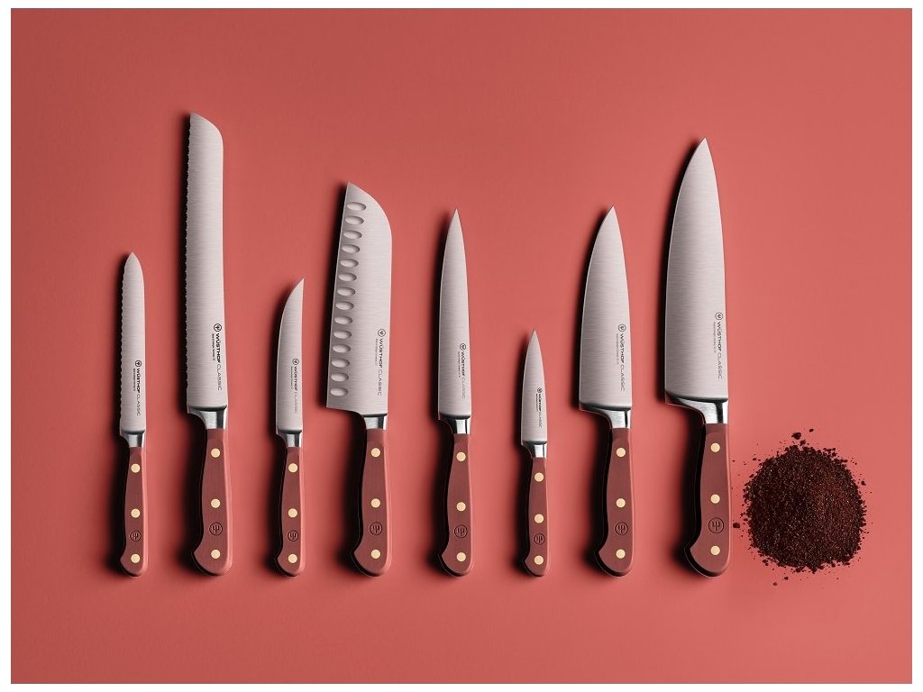 Knives in block CLASSIC COLOUR, set of 8, tasty sumac, Wüsthof