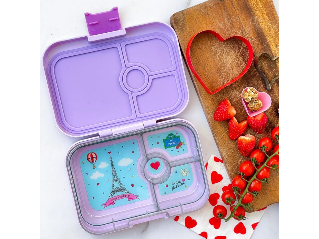 Yumbox Tropical Aqua 4 Compartment Sandwich Bento Box