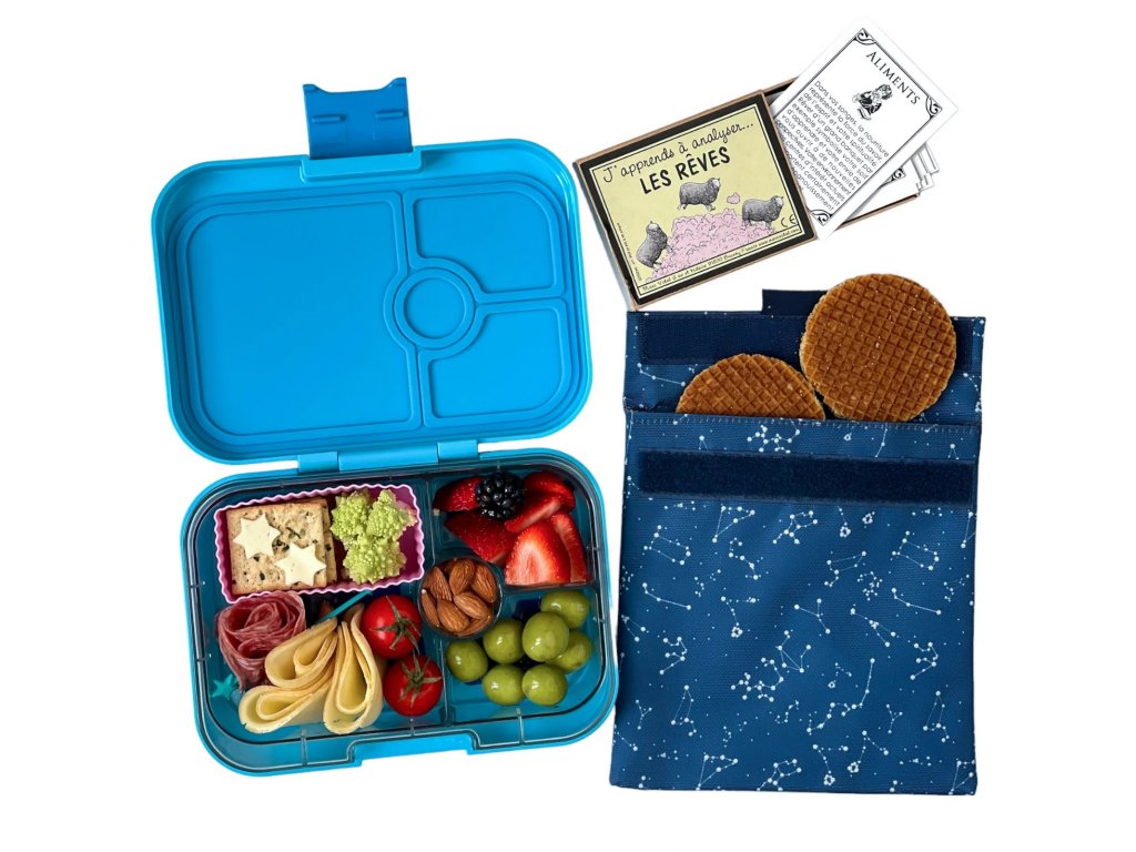 Yumbox Panino 4 Compartment Lunchbox in Tropical Aqua Panther