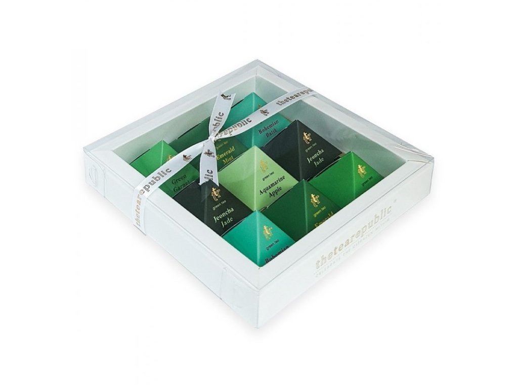 Gift set of teas GREEN TEA, 9 tea pyramids, The Tea Republic