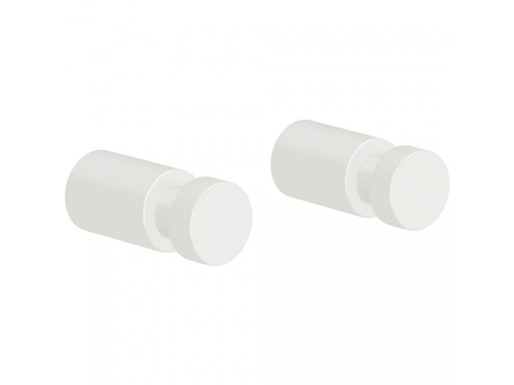 Towel hook AIVO 4 cm set of 2 white stainless steel Zack
