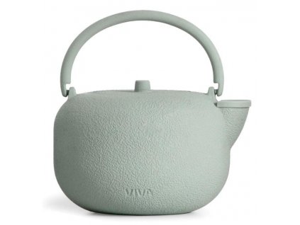 Tea infuser teapot SAGA 800 ml, mint, cast iron, Viva Scandinavia