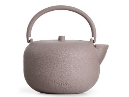 Tea infuser teapot SAGA 800 ml, pink, cast iron, Viva Scandinavia