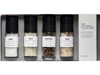 Salt and pepper in THE FAVOURITE COLLECTION set, 4 pcs, Nicolas Vahé